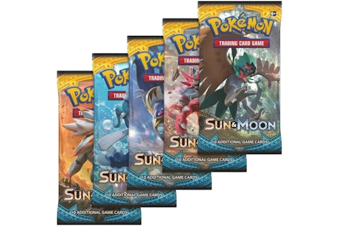 Pokmon Sun & Moon Base Set Booster Pack 5x Lot (Artwork May Vary) - US Pokmon Sun & Moon Base Set Booster Pack 5x Lot (Artwork May Vary) - US