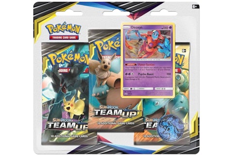 Pokmon Sun & Moon Team Up Deoxys 3 Pack Booster - US Pokmon Sun & Moon Team Up Deoxys 3 Pack Booster - US