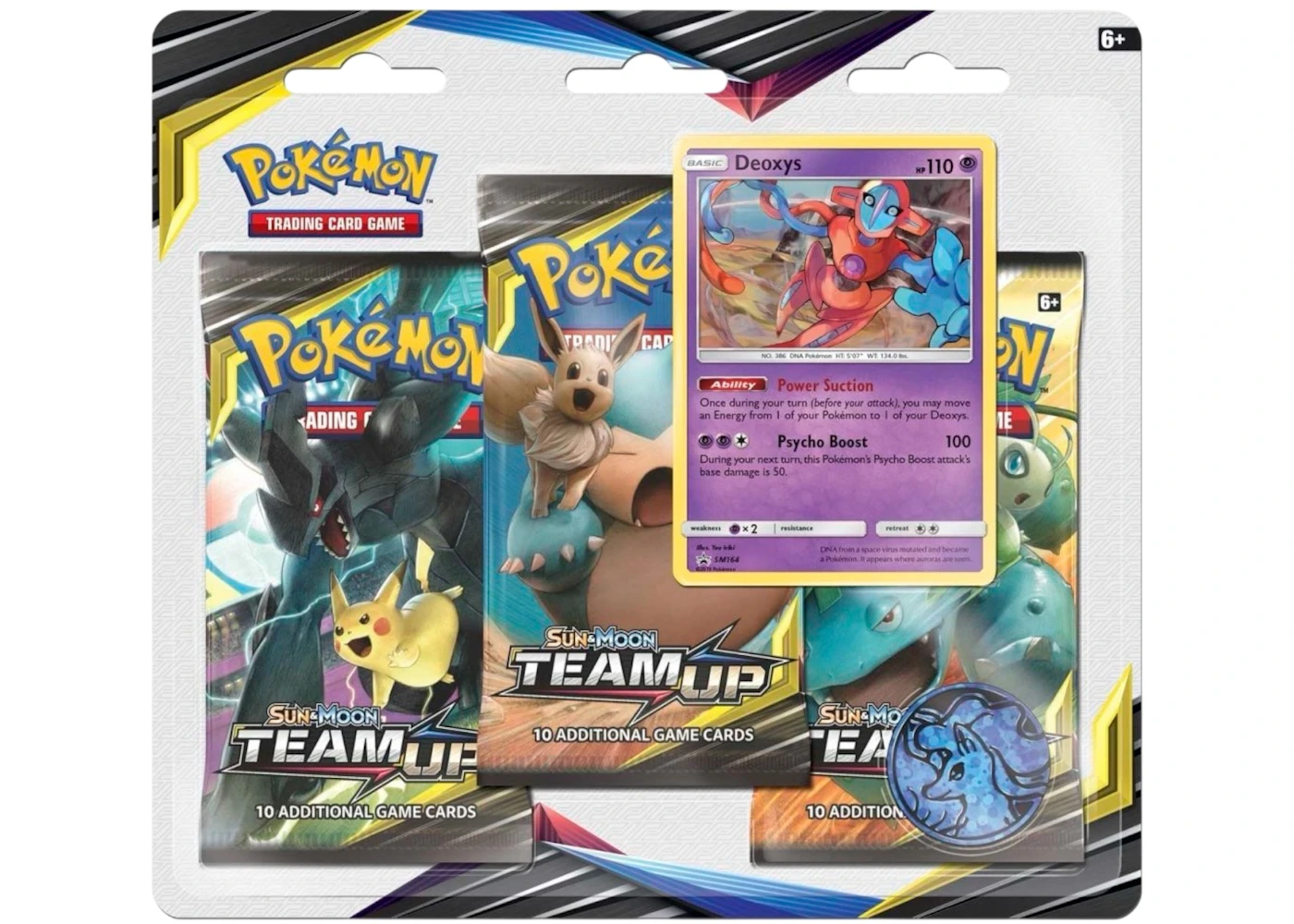 Pokmon Sun & Moon Team Up Deoxys 3 Pack Booster - US Pokmon Sun & Moon Team Up Deoxys 3 Pack Booster - US