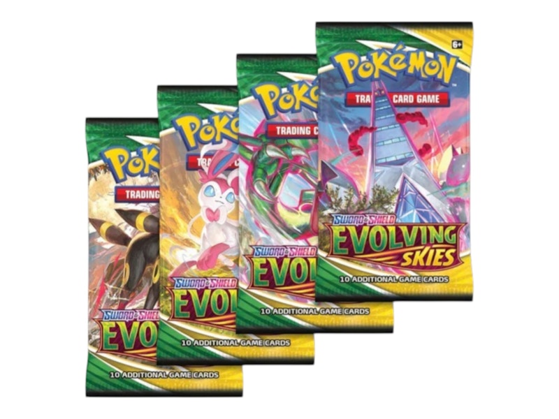 Pokmon Sword & Shield Evolving Skies Booster Pack 4x Lot (Artwork May  Vary) - US