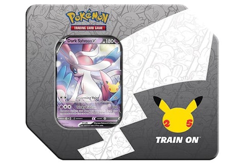 Pokmon TCG 25th Anniversary Celebrations Large Tin Dark Sylveon V - GB Pokmon TCG 25th Anniversary Celebrations Large Tin Dark Sylveon V - GB