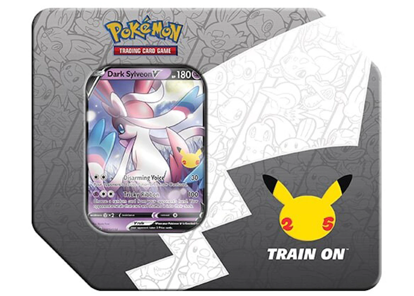 Pokmon TCG 25th Anniversary Celebrations Large Tin Dark Sylveon V - US Pokmon TCG 25th Anniversary Celebrations Large Tin Dark Sylveon V - US