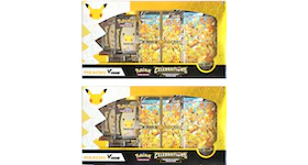 Pokémon TCG 25th Anniversary Celebrations Pikachu V Union Premium Playmat Collection Box 2x Lot