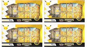Pokémon TCG 25th Anniversary Celebrations Pikachu V Union Premium Playmat Collection Box 4x Lot