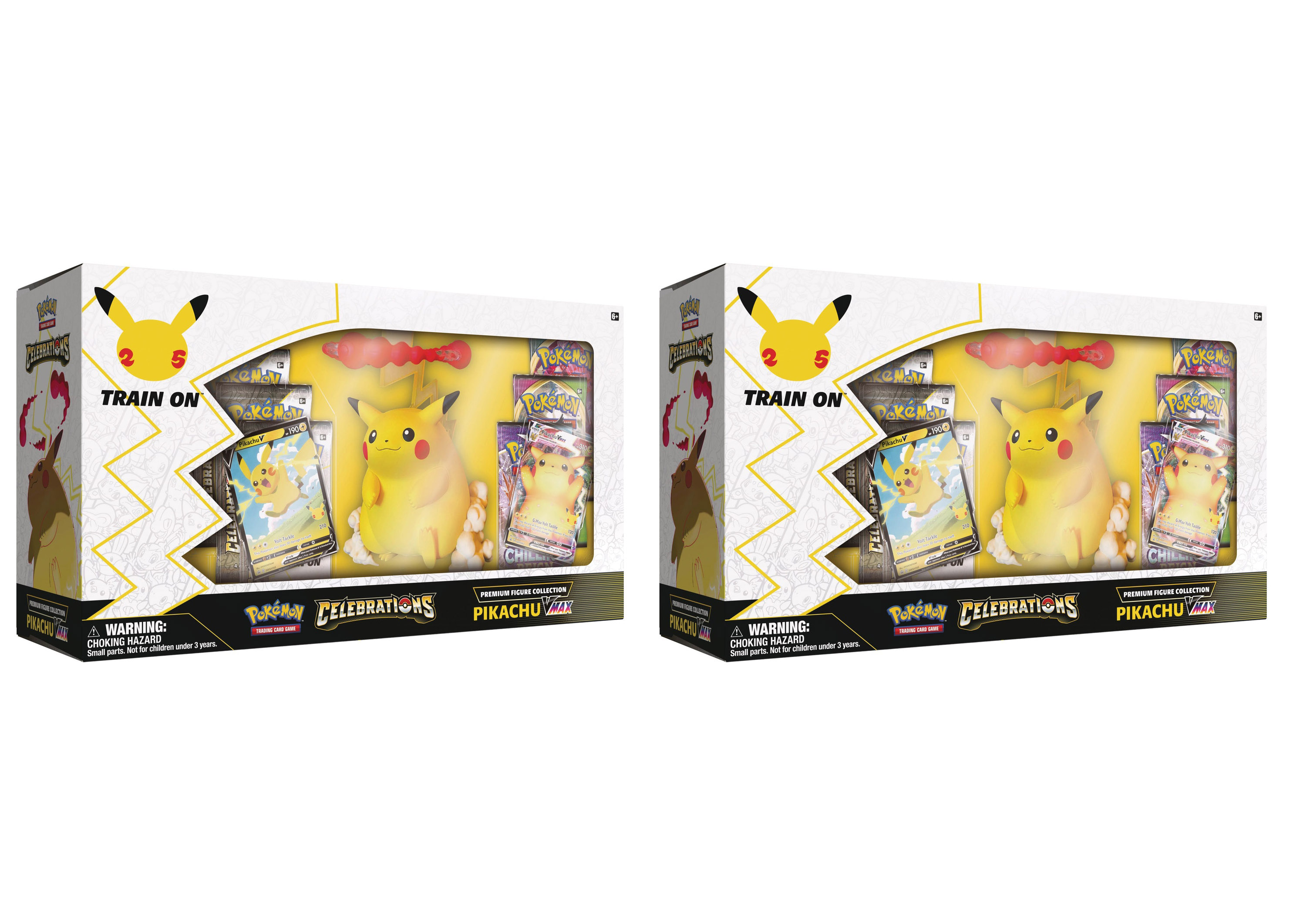 Pokémon TCG 25th Anniversary Celebrations Premium Pikachu VMAX Figure  Collection Box 2x Lot