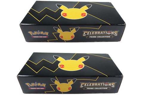 Pokmon TCG 25th Anniversary Celebrations Prime Collection Box 2x Lot - GB Pokmon TCG 25th Anniversary Celebrations Prime Collection Box 2x Lot - GB