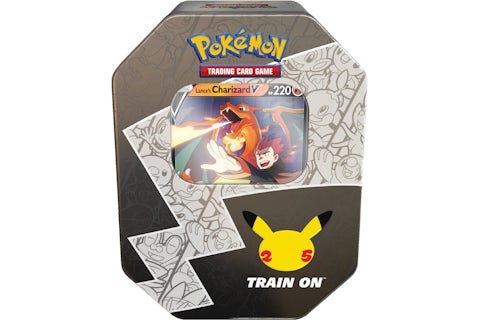Pokmon TCG 25th Anniversary Celebrations Tin Lances Charizard V - US Pokmon TCG 25th Anniversary Celebrations Tin Lances Charizard V - US