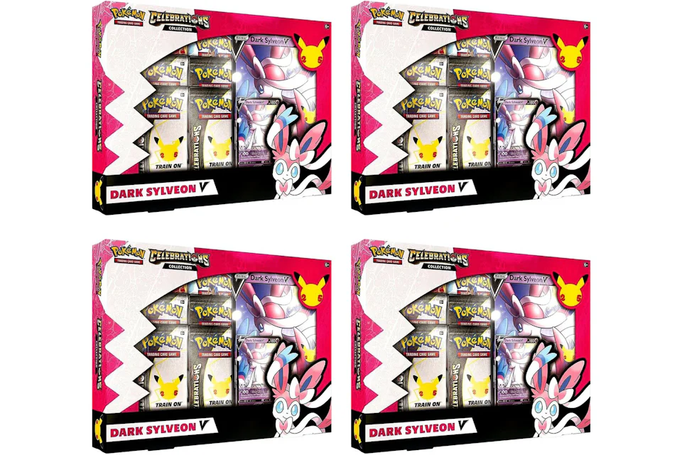 Pokémon TCG 25th Anniversary Celebrations V Box Dark Sylveon V 4x Lot