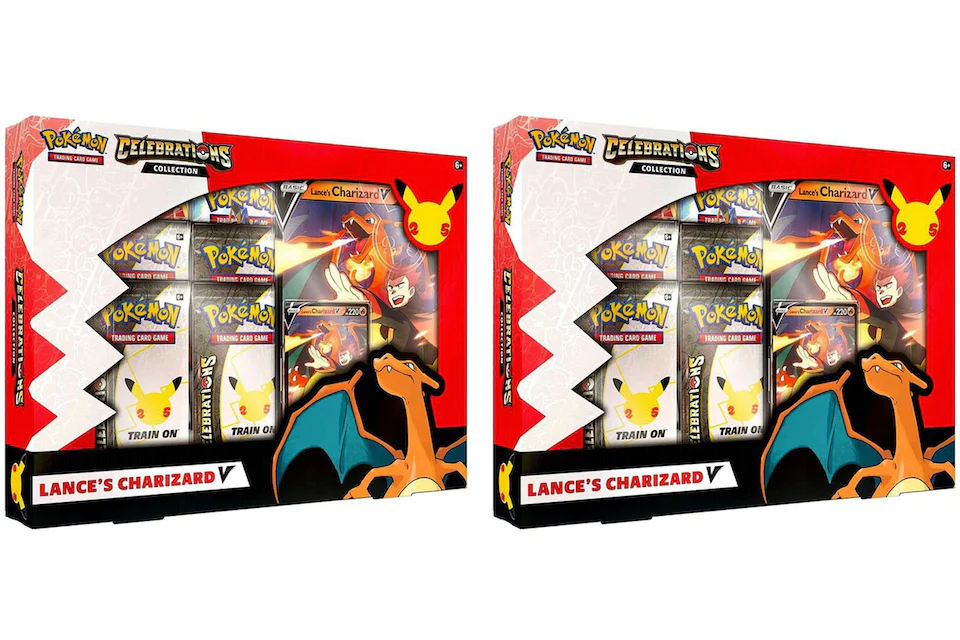 Pokémon TCG 25th Anniversary Celebrations V Box Lances Charizard V 2x Lot