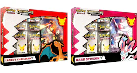 Pokémon TCG 25th Anniversary Celebrations V Box Lances Charizard V/Dark Sylveon V 2x Bundle