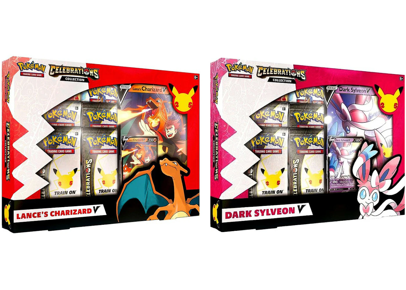 Pokmon TCG 25th Anniversary Celebrations V Box Lances Charizard V/Dark Sylveon V 2x Bundle - US Pokmon TCG 25th Anniversary Celebrations V Box Lances Charizard V/Dark Sylveon V 2x Bundle - US