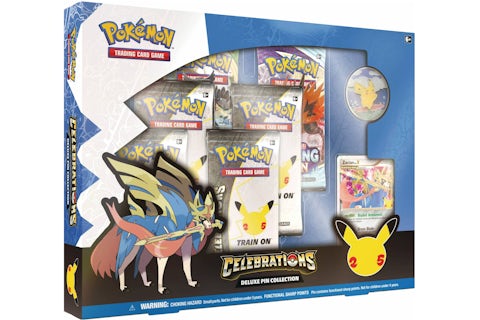 Pokmon TCG 25th Anniversary Celebrations Zacian Deluxe Pin Collection - US Pokmon TCG 25th Anniversary Celebrations Zacian Deluxe Pin Collection - US