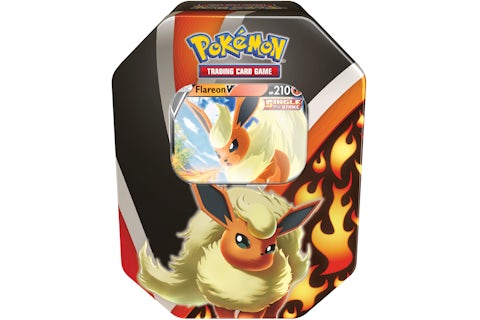 Pokmon TCG Eevee Evolutions Tin Flareon V - US Pokmon TCG Eevee Evolutions Tin Flareon V - US