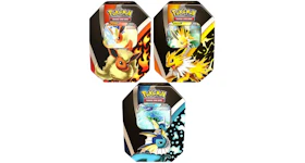 Pokémon TCG Eevee Evolutions Tin Vaporeon V/Jolteon V/Flareon V 3x Bundle