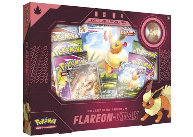 Pokémon TCG Flareon V VMAX Premium Collection Box (Italian Version)