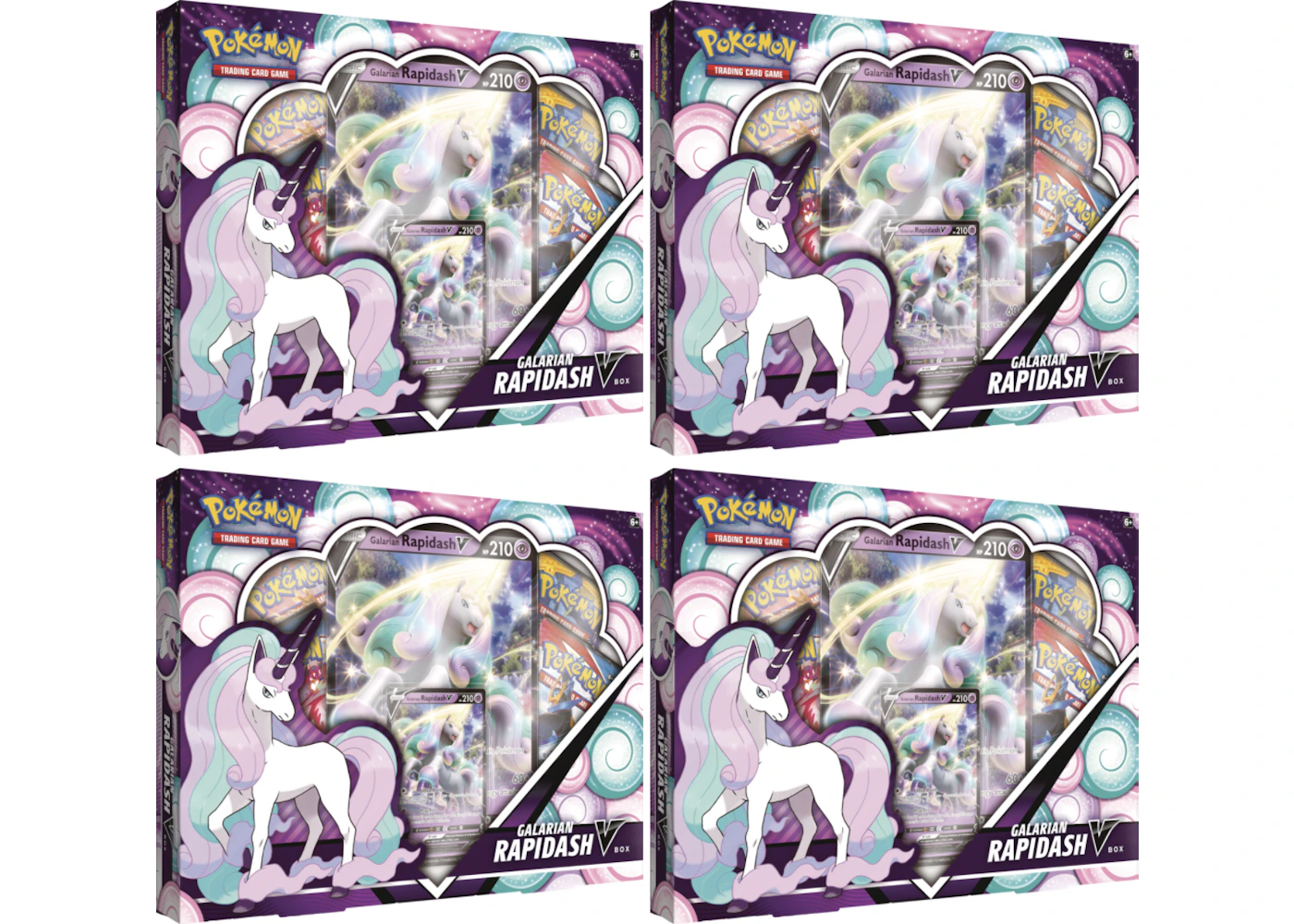 Pokmon TCG Galarian Rapidash V Box 4x Lot - US Pokmon TCG Galarian Rapidash V Box 4x Lot - US