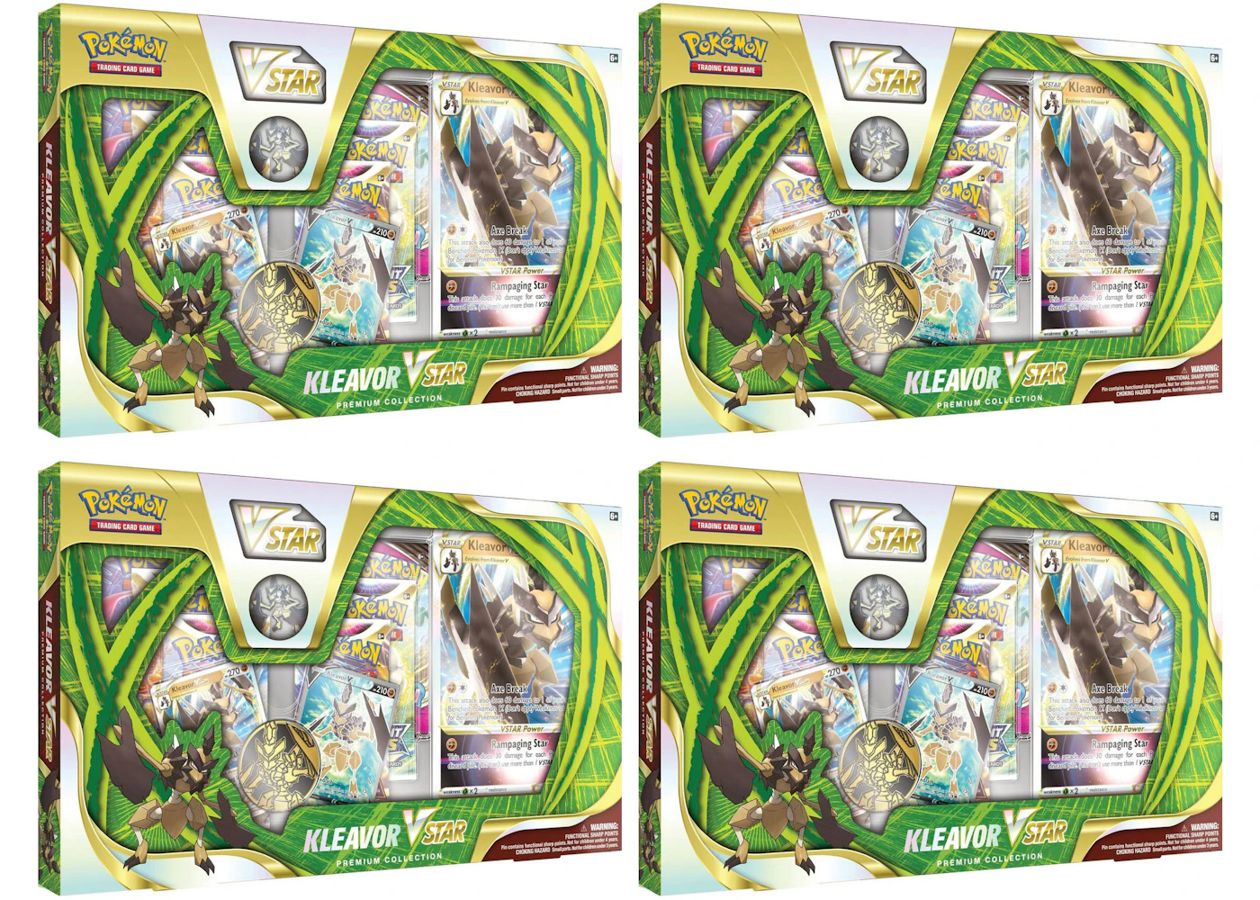 Pokmon TCG Kleavor VSTAR Premium Collection Box 4x Lot - US Pokmon TCG Kleavor VSTAR Premium Collection Box 4x Lot - US