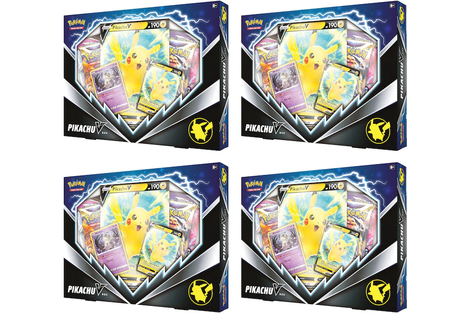 Pokémon TCG Pikachu V Box 4x Lot