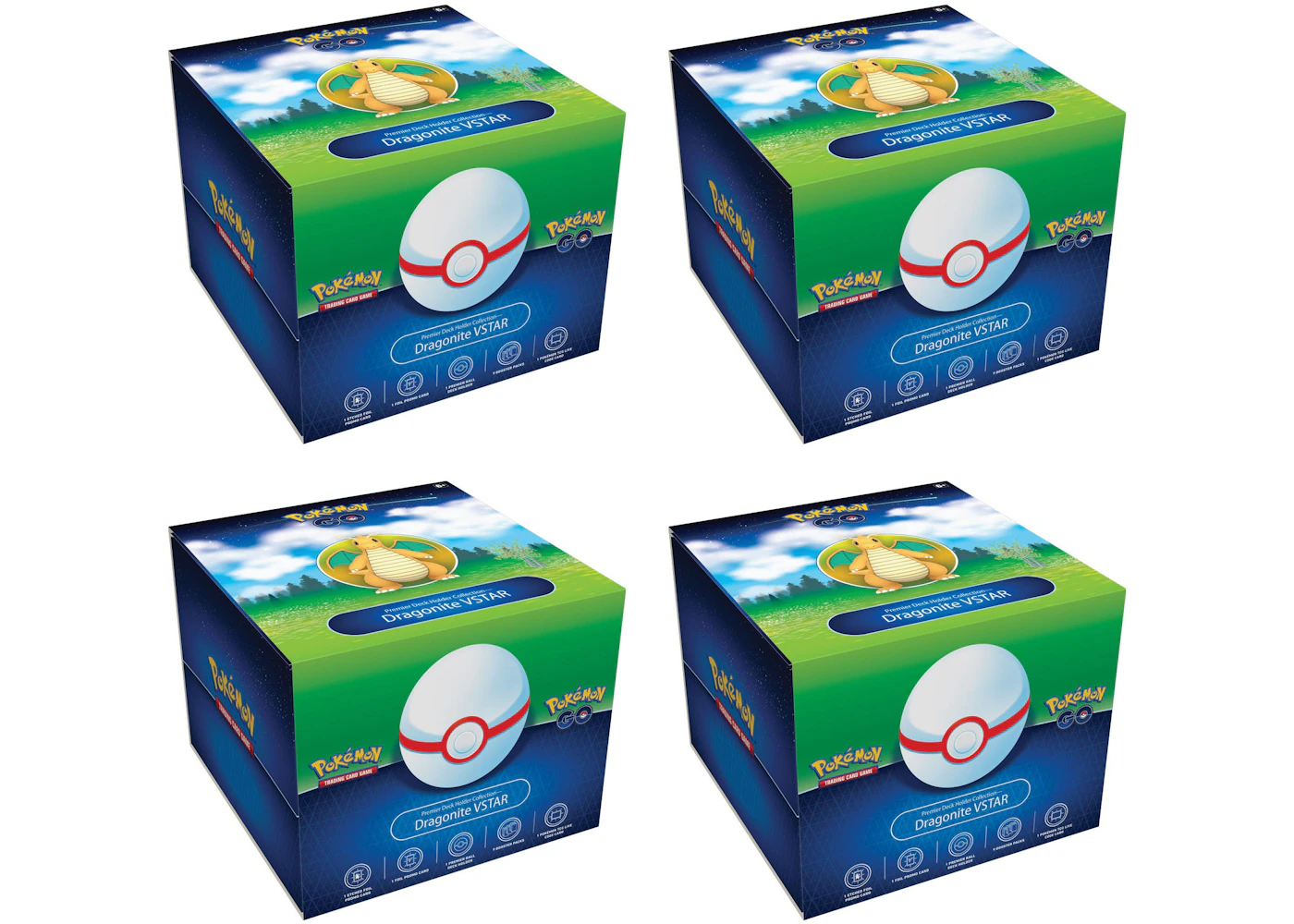 Pokmon TCG Pokmon GO Dragonite VSTAR Collection Box 4x Lot - US Pokmon TCG Pokmon GO Dragonite VSTAR Collection Box 4x Lot - US