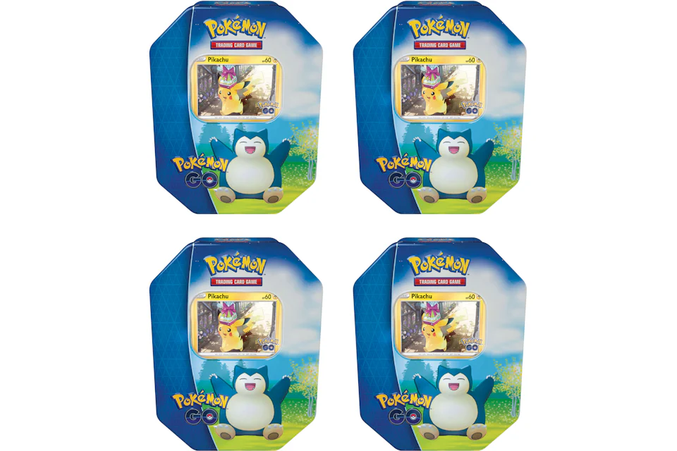 Pokémon TCG Pokémon GO Snorlax Gift Tin 4x Lot
