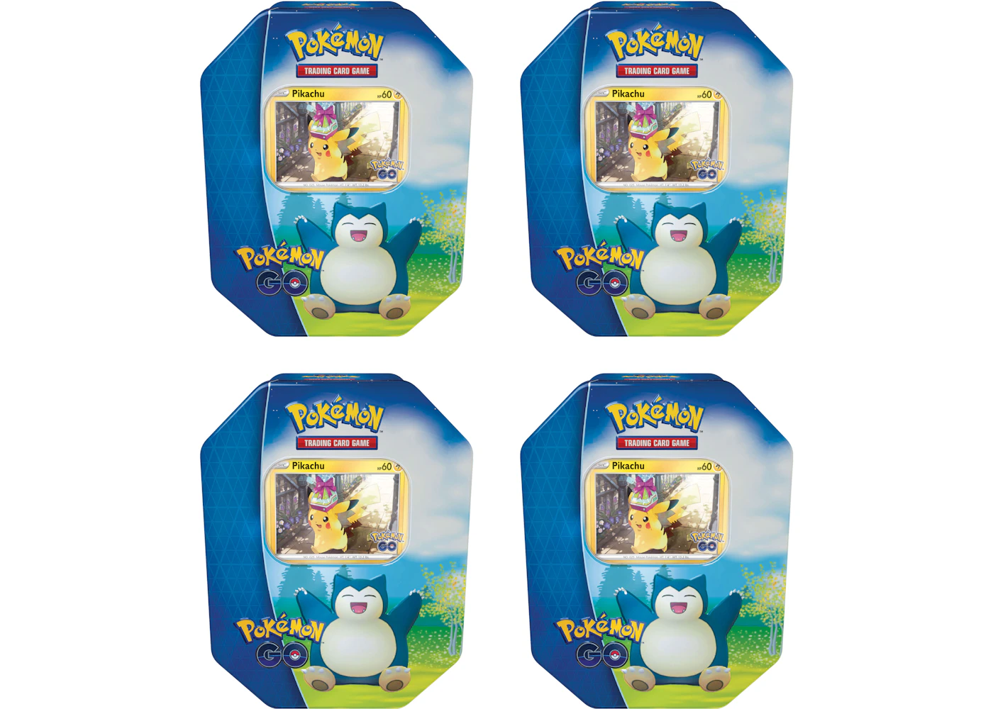 Pokmon TCG Pokmon GO Snorlax Gift Tin 4x Lot - US Pokmon TCG Pokmon GO Snorlax Gift Tin 4x Lot - US