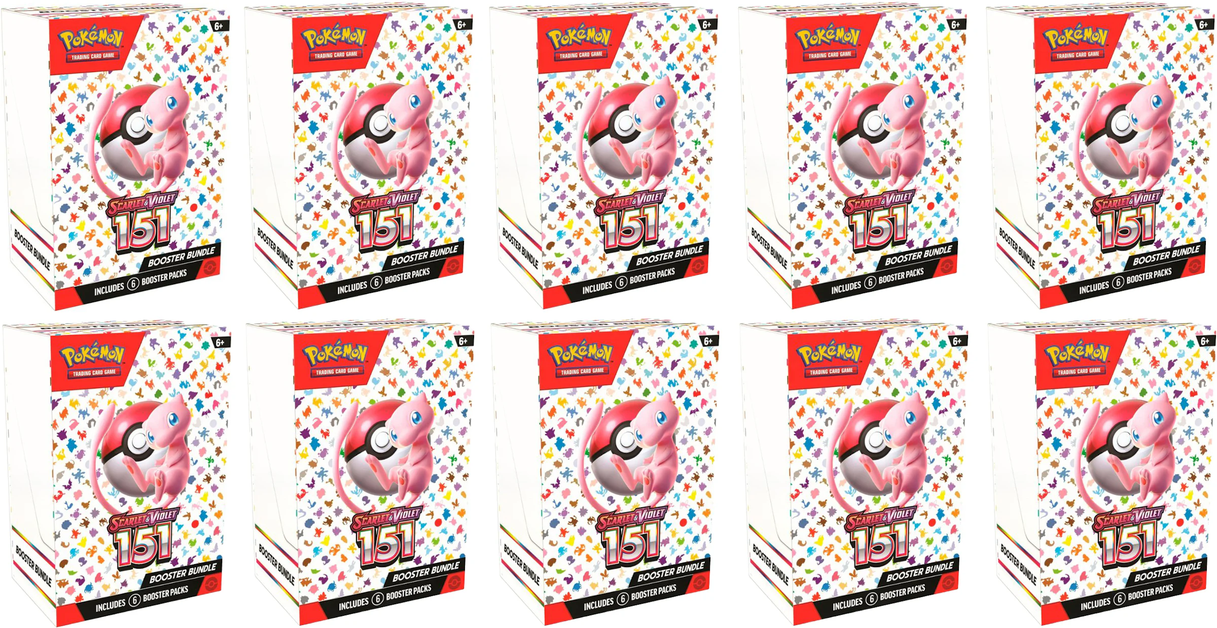 Pokémon TCG Scarlet & Violet 151 6pk Booster Bundle 10x Lot - US
