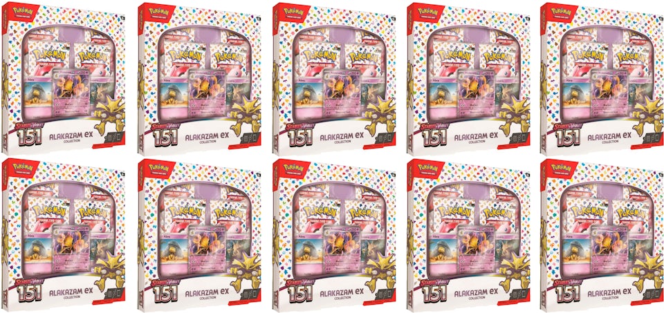 Pokémon TCG Scarlet & Violet 151 Alakazam ex Box 10x Lot - US