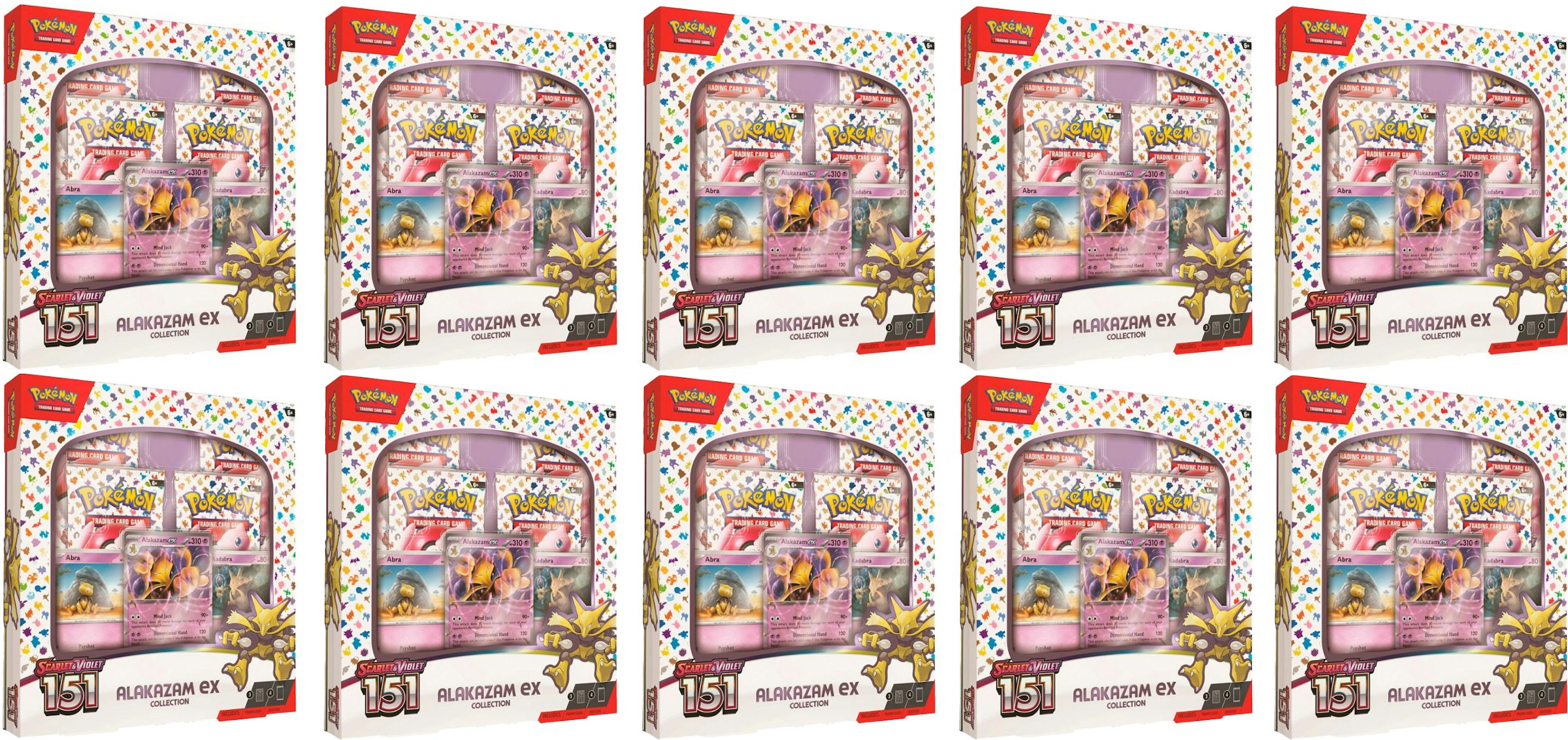 Trading Card Game Scarlet & Violet Pokemon 151 Alakazam ex & Zapdos ex Set  of 2 Collection Boxes [ENGLISH, 4 Booster Packs, 3 Foil Promos & More!]