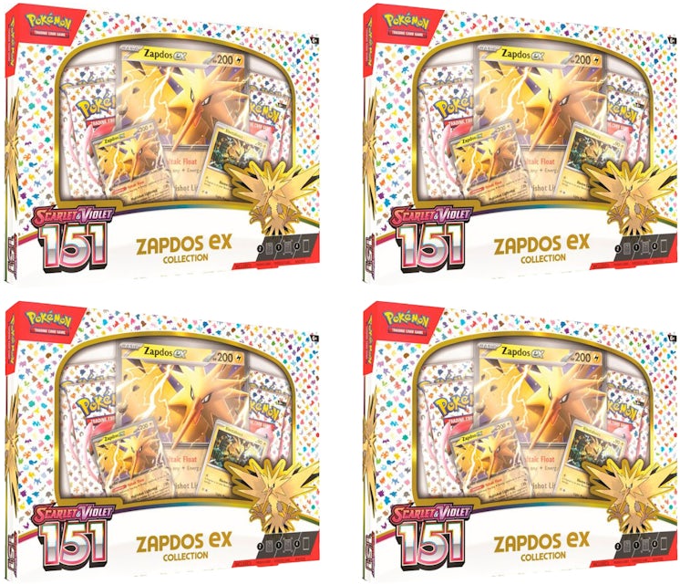 Pokémon TCG Scarlet & Violet 151 Zapdos ex Box 6x Lot - US