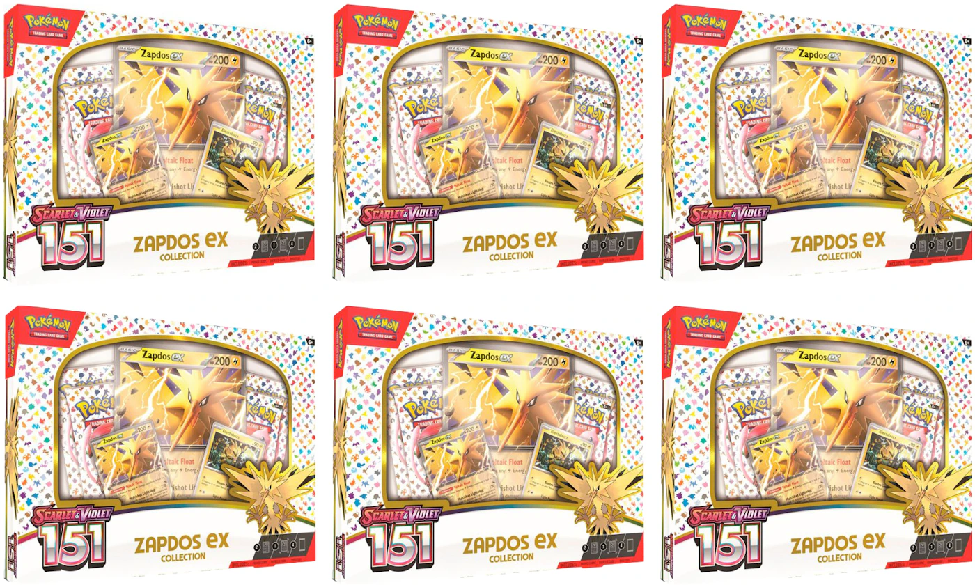 Pokemon Scarlet & Violet: 151 Collection Zapdos EX 6 Box Case