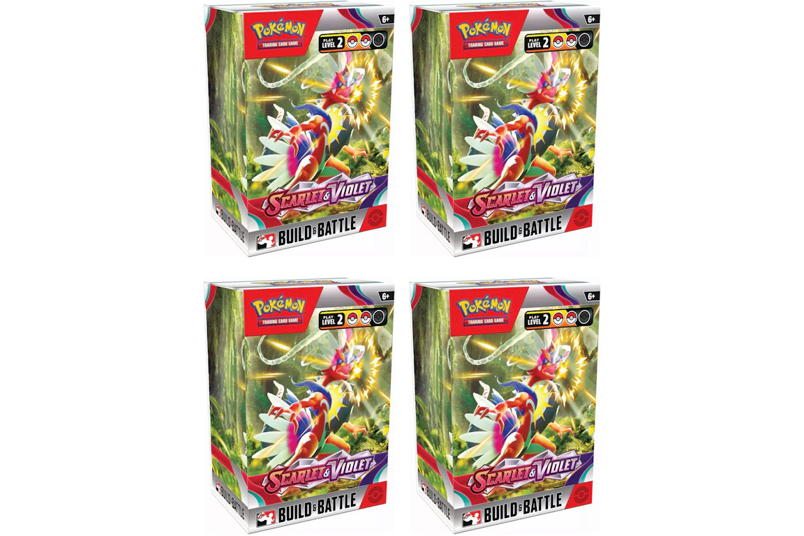 Pokémon TCG Scarlet & Violet Build & Battle Box 4x Lot