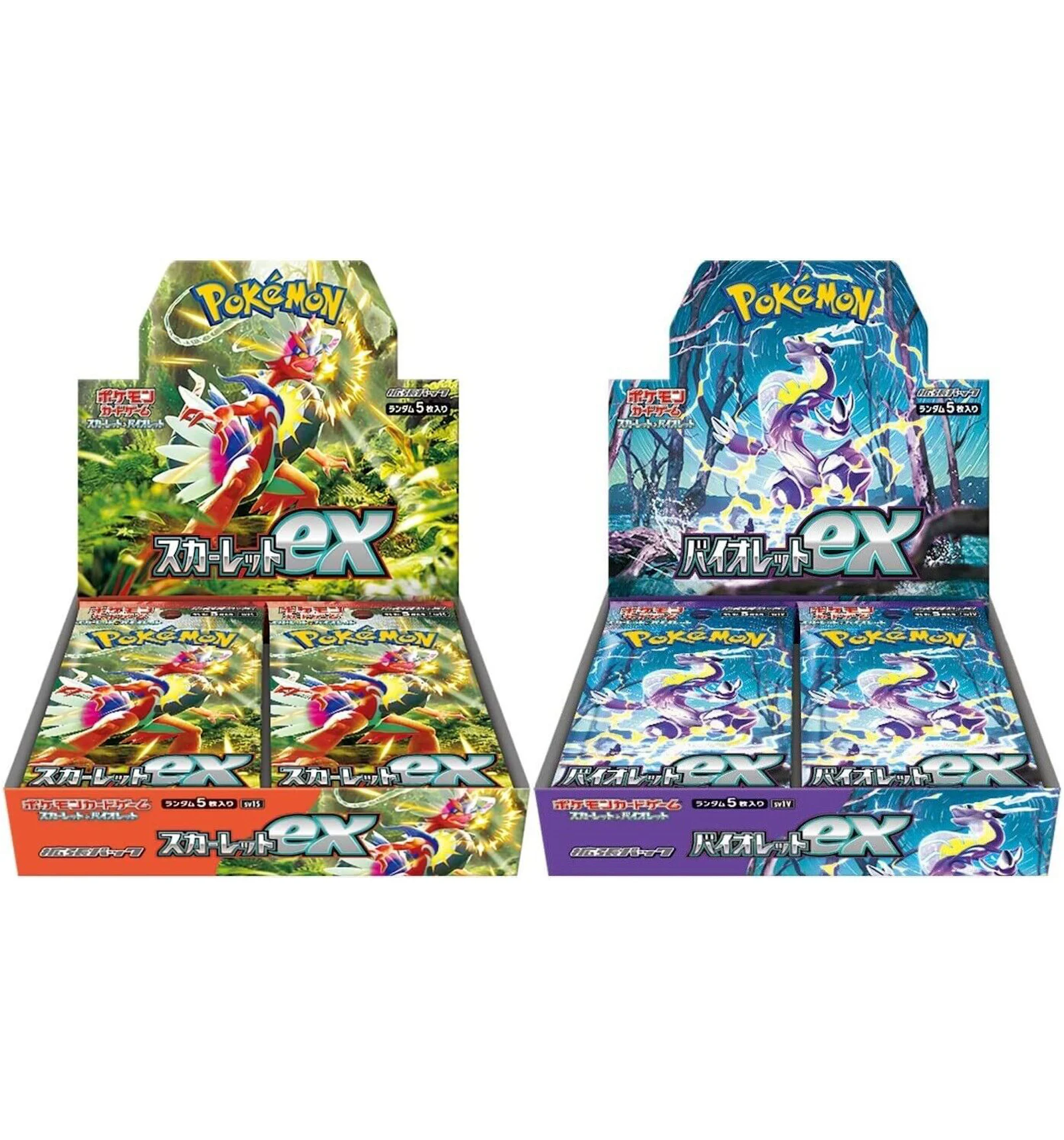 Pokémon TCG Scarlet & Violet Expansion Pack Scarlet ex & Violet ex Box ...