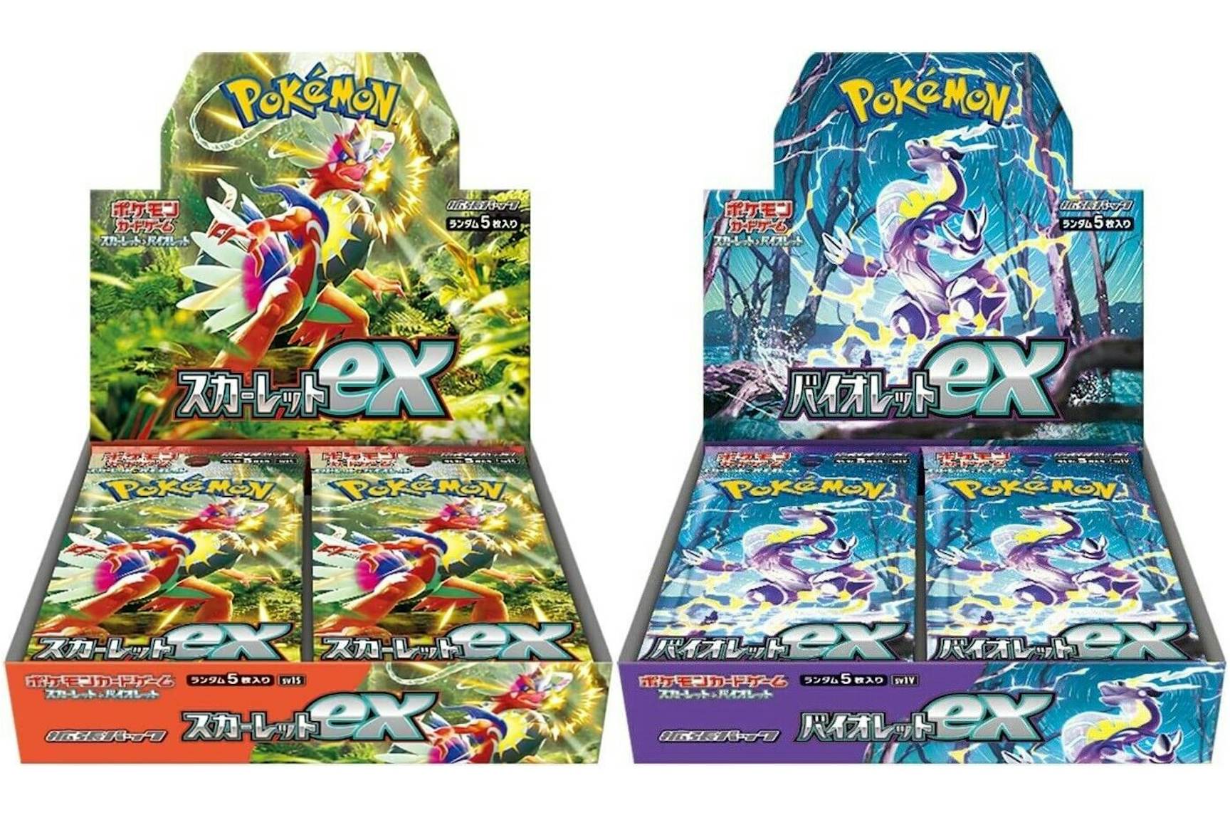 Pokémon TCG Scarlet & Violet Expansion Pack Scarlet ex & Violet ex Box ...