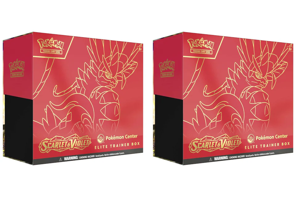 Pokémon TCG Scarlet & Violet Koraidon Pokémon Center Elite Trainer Box 2x Lot