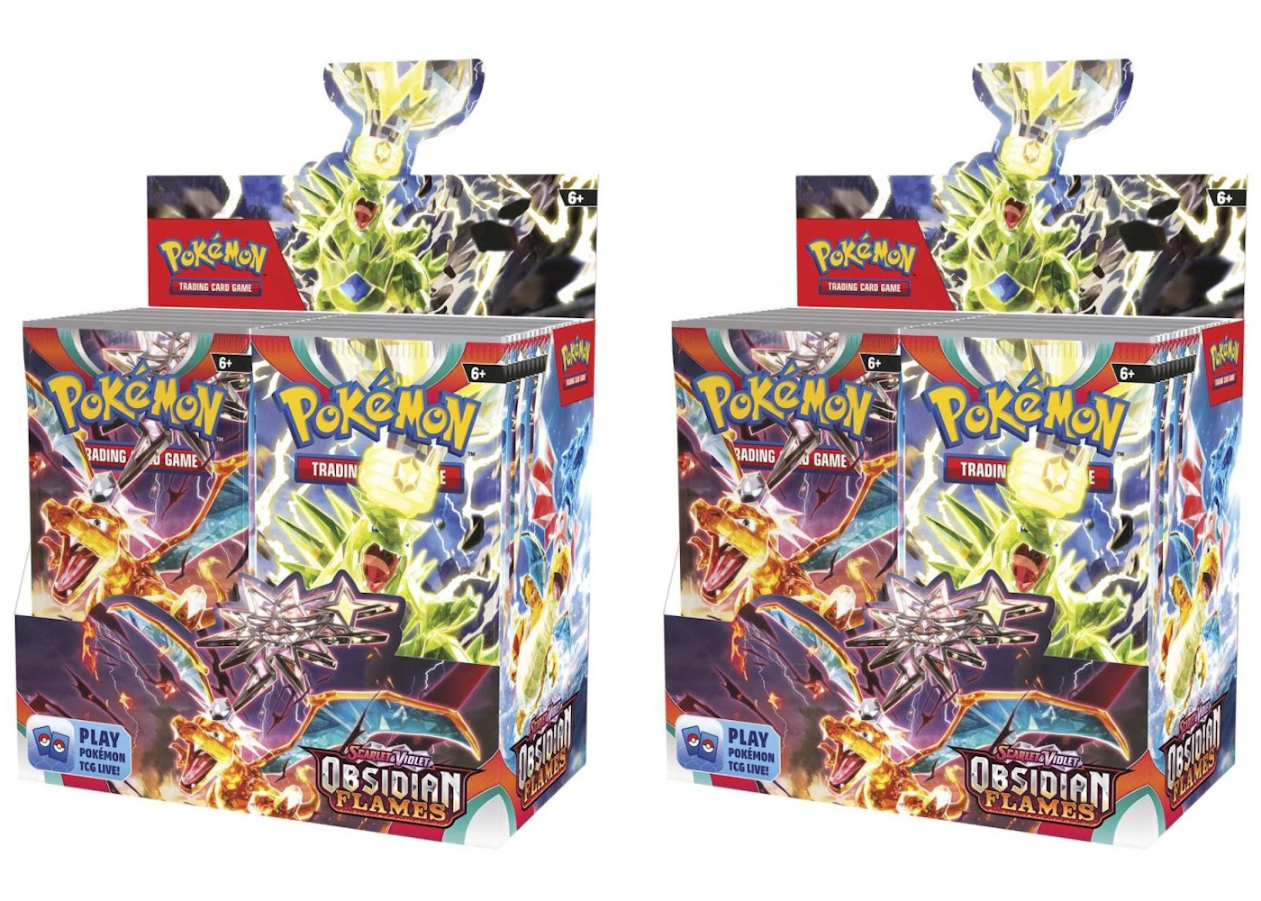 Pokmon TCG Scarlet & Violet Obsidian Flames Booster Box 2x Lot - US Pokmon TCG Scarlet & Violet Obsidian Flames Booster Box 2x Lot - US