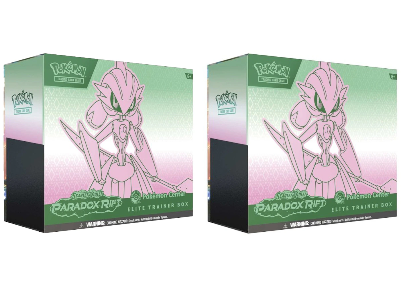 Pokmon TCG Scarlet & Violet Paradox Rift Iron Valiant Pokemon Center Elite Trainer Box 2x Lot - US Pokmon TCG Scarlet & Violet Paradox Rift Iron Valiant Pokemon Center Elite Trainer Box 2x Lot - US