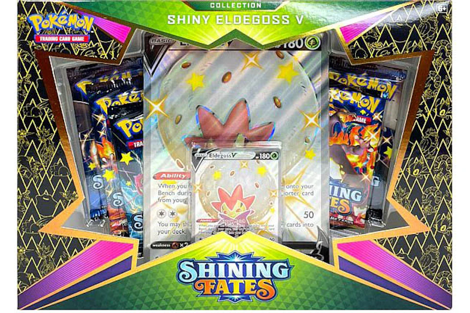 Pokemon Tcg Shining Fates Shiny Eldegoss V Collection Box Pokemon Tcg Shining Fates Shiny Eldegoss V Collection Box