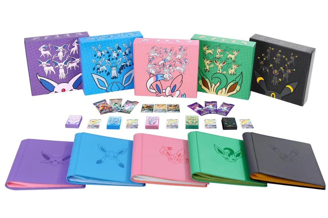 Pokémon TCG Sun & Moon Eevee GX Espeon, Glaceon, Sylveon, Leafeon & Umbreon Gift Box Bundle (Chinese)