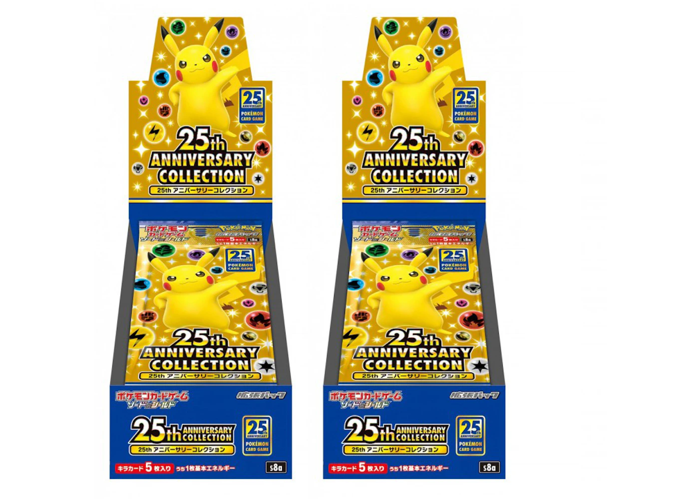 Pokmon TCG Sword & Shield 25th Anniversary Collection Booster Box (Promo Packs Not Included) (Japanese) 2x Lot - US Pokmon TCG Sword & Shield 25th Anniversary Collection Booster Box (Promo Packs Not Included) (Japanese) 2x Lot - US