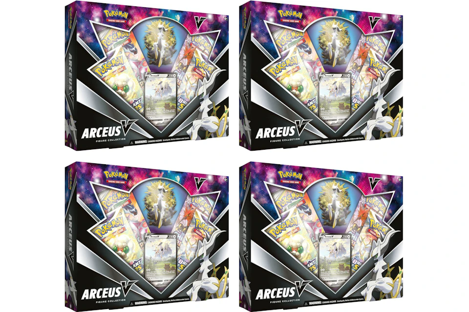 Pokémon TCG Sword & Shield Arceus V Figure Collection Box 4x Lot