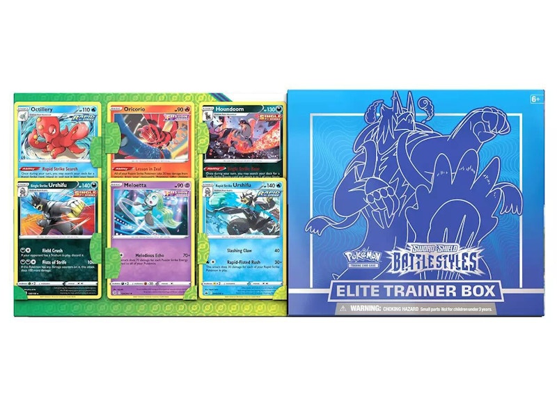 Pokémon TCG Sword & Shield Battle Styles Elite Trainer Box Rapid Strike ...