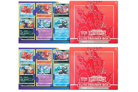 Pokmon TCG Sword & Shield Battle Styles Elite Trainer Box Single Strike (with Bonus Cards) 2x Lot - US Pokmon TCG Sword & Shield Battle Styles Elite Trainer Box Single Strike (with Bonus Cards) 2x Lot - US