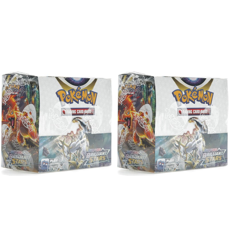 Pokmon TCG Sword & Shield Brilliant Stars Booster Box 2x Lot - US Pokmon TCG Sword & Shield Brilliant Stars Booster Box 2x Lot - US