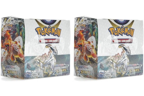 Pokmon TCG Sword & Shield Brilliant Stars Booster Box 2x Lot - GB Pokmon TCG Sword & Shield Brilliant Stars Booster Box 2x Lot - GB
