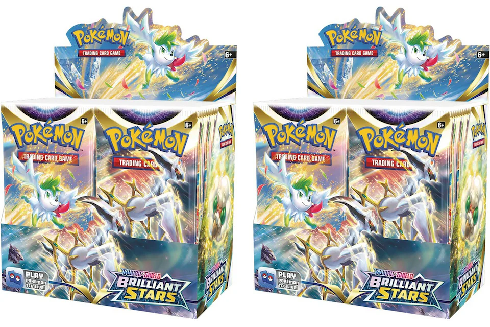 Lote de 2 cajas de sobres Pokémon TCG Sword & Shield Brilliant Stars