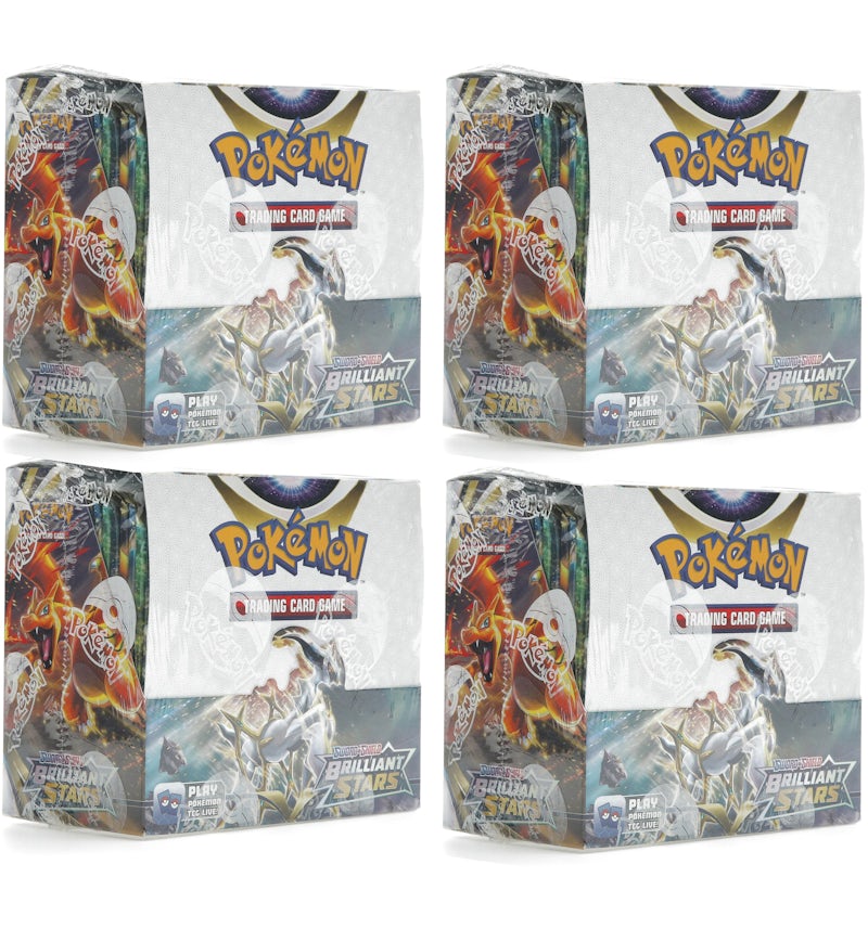 Pokmon TCG Sword & Shield Brilliant Stars Booster Box 4x Lot - US Pokmon TCG Sword & Shield Brilliant Stars Booster Box 4x Lot - US