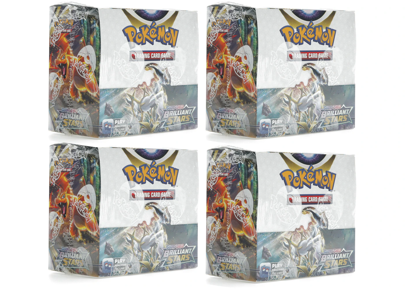 Pokmon TCG Sword & Shield Brilliant Stars Booster Box 4x Lot - US Pokmon TCG Sword & Shield Brilliant Stars Booster Box 4x Lot - US