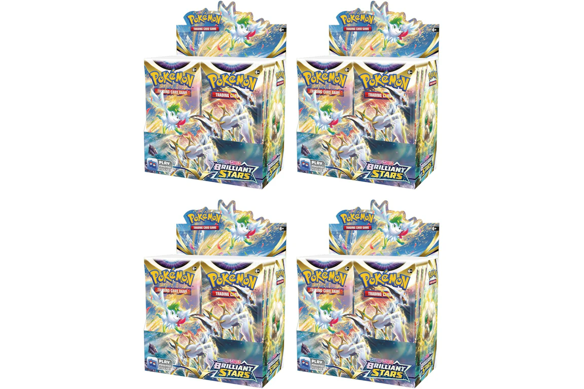 Pokémon TCG Sword & Shield Brilliant Stars Booster Box 4x Lot