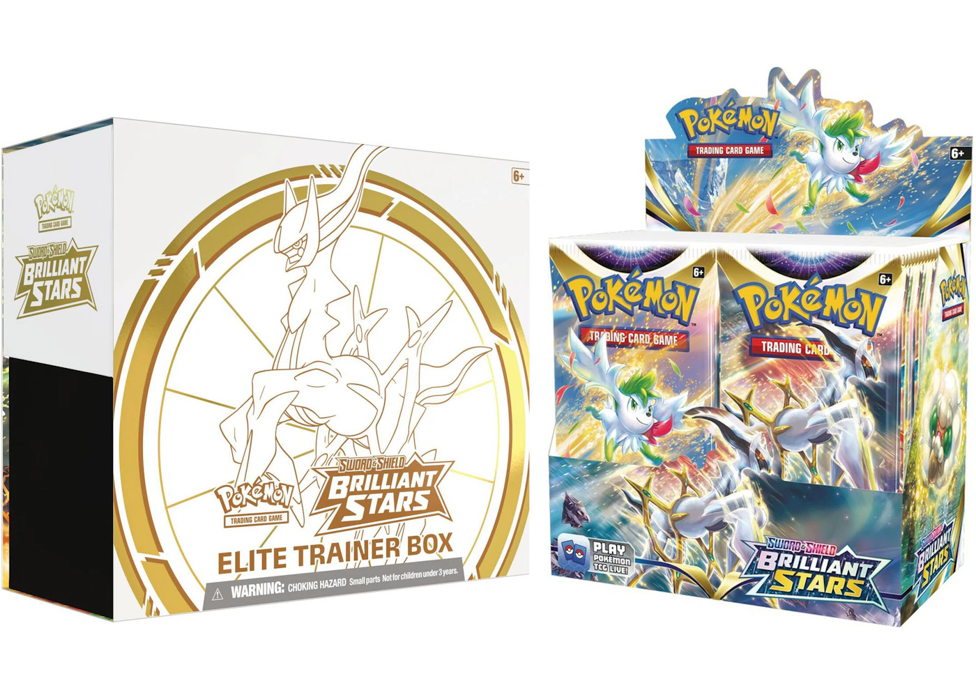 Pokmon TCG Sword & Shield Brilliant Stars Booster Box/Elite Trainer Box 2x Bundle - US Pokmon TCG Sword & Shield Brilliant Stars Booster Box/Elite Trainer Box 2x Bundle - US