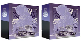 Pokémon TCG Sword & Shield Chilling Reign (Pokémon Center Exclusive) Elite Trainer Box (Shadow Rider Calyrex) 2x Lot
